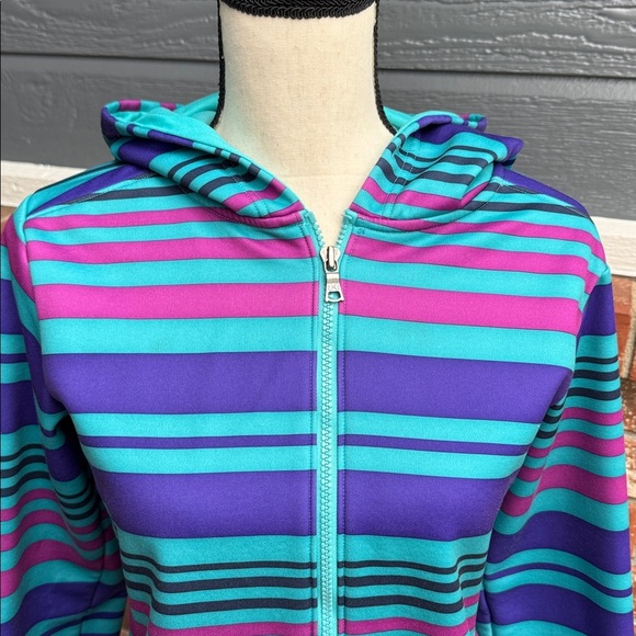Under Armour Storm Women's Size Small Blue and Purple Striped Zip-Up Jacket - Picture 2 of 8